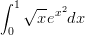 &int; 1 &radic; --x2
  0   xe  dx  