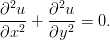 &part;2u-   &part;2u-
&part;x2 +  &part;y2 = 0.
